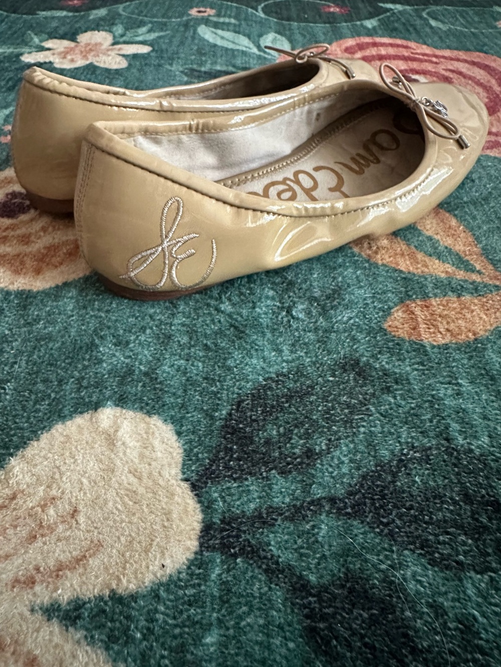 Sam Edelman Felicia Flat Women's Nude Patent Leather Ballet Flat - Picture 8 of 14